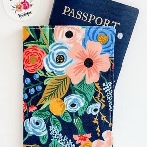 Rifle Paper Co fabric Floral Passport Holder by Ellie_Robert_Boutique